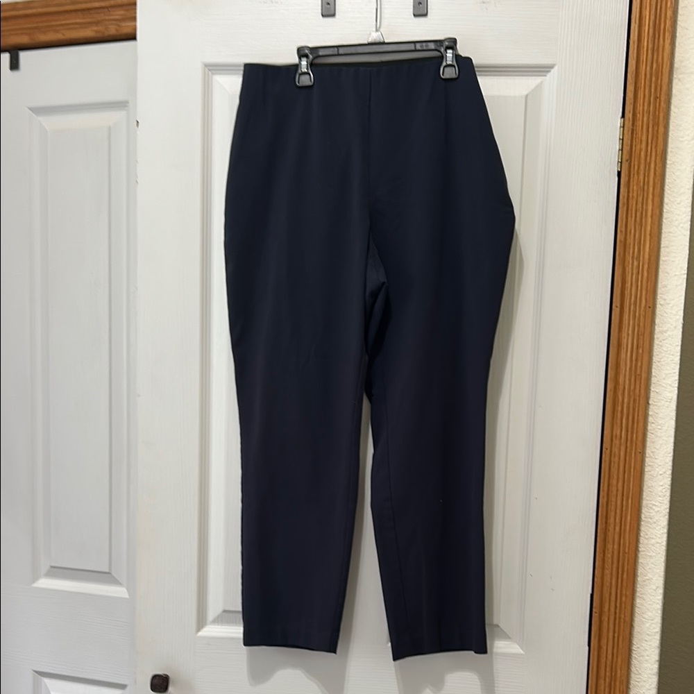 Nine West Blue Skinny Pants Tailored Ankle-Length